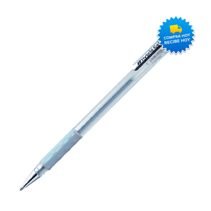Bolígrafo Hybrid Gel Grip 0.8 mm plateado