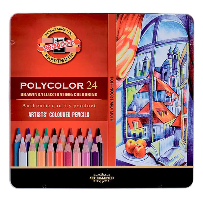Lata de lápices polycolor 24 unid 3824