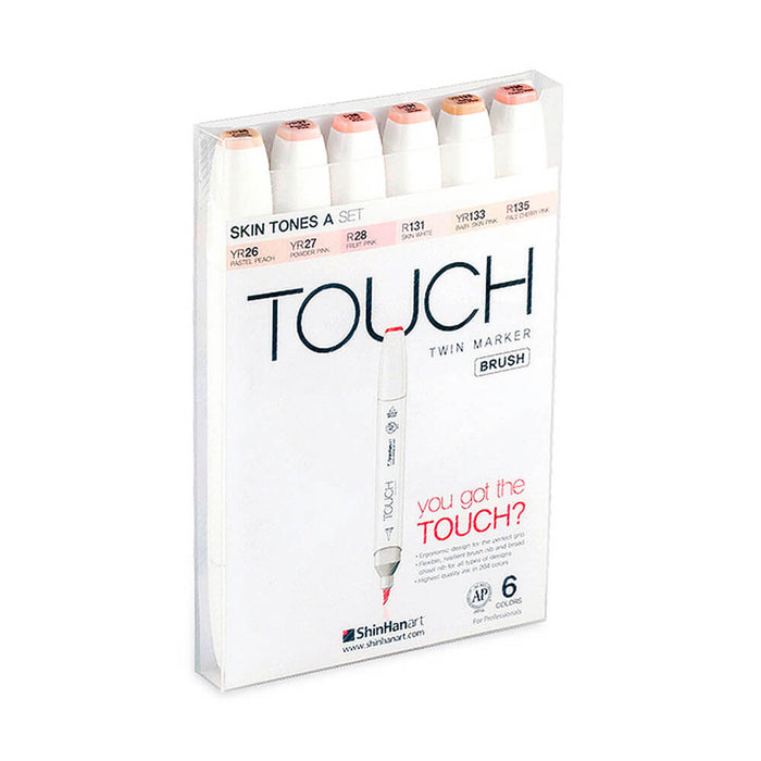 Set touch brushmarker set x6 unid tonos piel